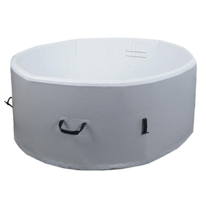 Aufblasbarer Whirlpool 4 Personen rund Ø150cm grau-weiss Outdoor