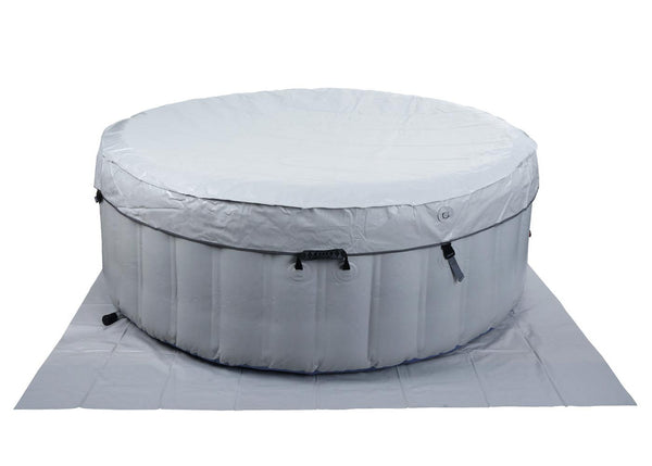 Whirlpool 4 Personen rund aufblasbar, heizbar, Ø 180cm, grau-blau
