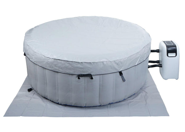 Whirlpool 4 Personen rund aufblasbar, heizbar, Ø 180cm, grau-blau