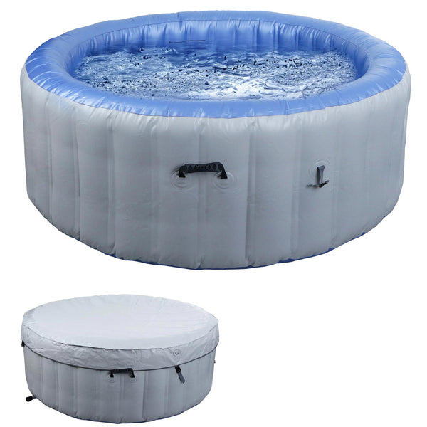 Aufblasbarer Whirlpool für 4 Personen, rund Ø180cm, grau-blau