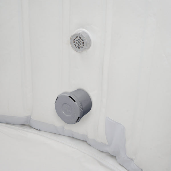Aufblasbarer Whirlpool rund 4 Personen Ø180cm grau-weiss Indoor Outdoor