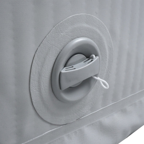 Aufblasbarer Whirlpool rund 4 Personen Ø180cm grau-weiss Indoor Outdoor