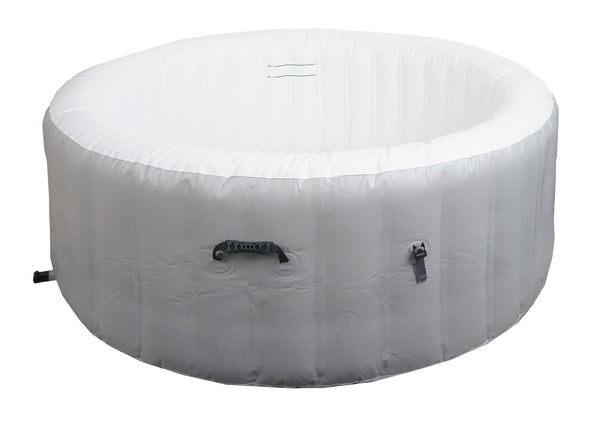 Aufblasbarer Whirlpool rund 4 Personen Ø180cm grau-weiss Indoor Outdoor