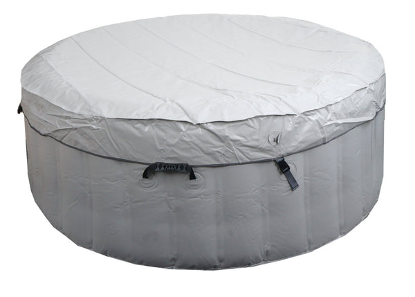 Aufblasbarer Whirlpool rund 4 Personen Ø180cm grau-weiss Indoor Outdoor