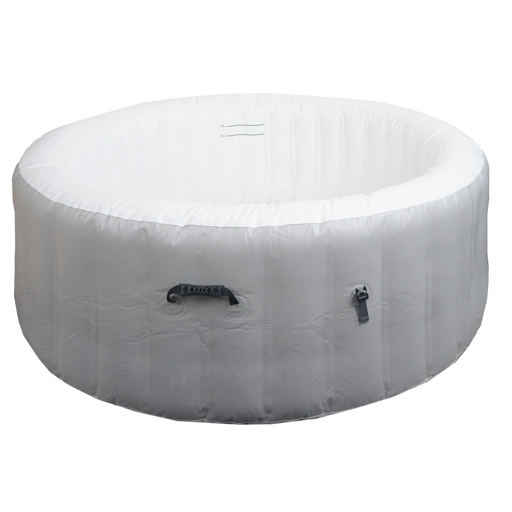 Aufblasbarer Whirlpool rund 4 Personen Ø180cm grau-weiss Indoor Outdoor
