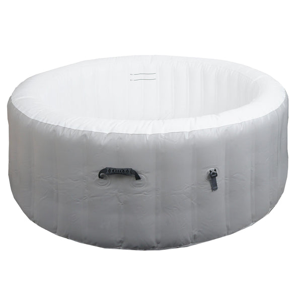 Aufblasbarer Whirlpool rund 4 Personen Ø180cm grau-weiss Indoor Outdoor