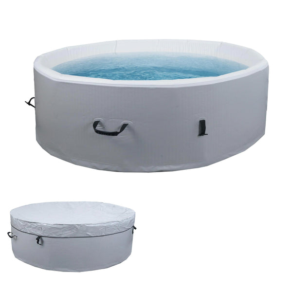 Whirlpool für 5 Personen, aufblasbar, Ø180cm, indoor & outdoor, grau-weiss