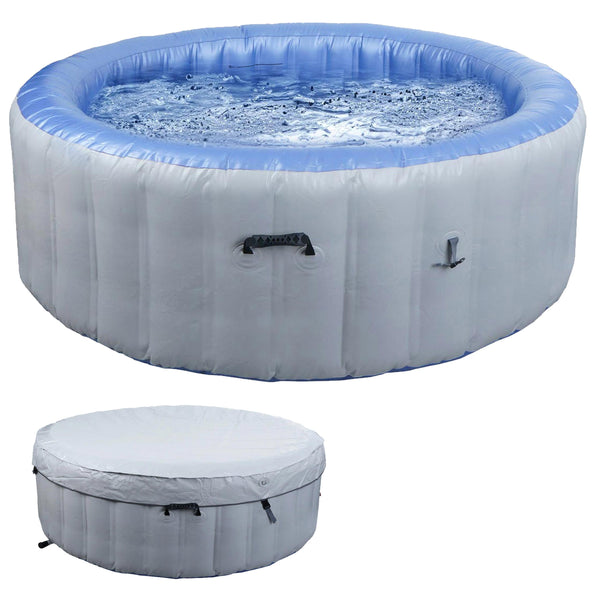 Aufblasbarer Whirlpool für 5 Personen rund Ø198cm grau-blau