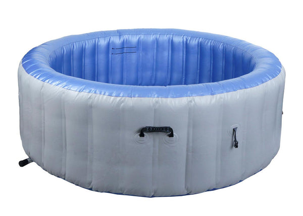Whirlpool für 5 Personen rund, aufblasbar, beheizbar, grau-blau