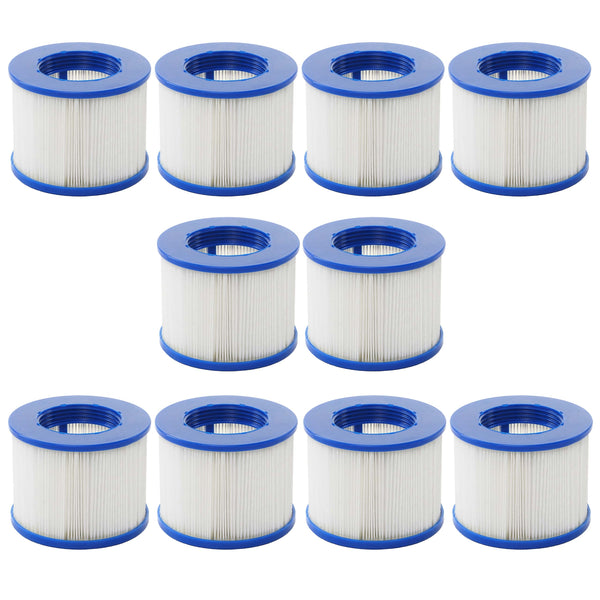 Wasserfilter Ersatzkartusche für Whirlpool, 10er Set, Lamellenfilter