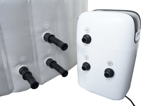 Whirlpool für 4 Personen, rund, beheizbar, Ø180cm, grau-weiss