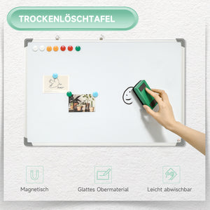 Whiteboard Magnettafel mit Zubehör für Büro und Schule