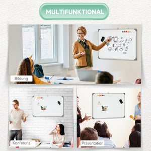 Whiteboard Magnettafel mit Zubehör für Büro und Schule