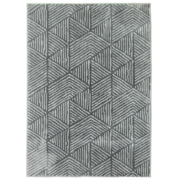 Wohnzimmer Teppich waschbar modern 150x80cm dunkelgrau