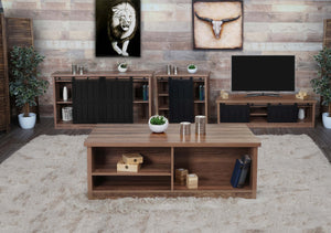 Wohnzimmerset TV-Rack Sideboard Kommode Couchtisch Industrial braun