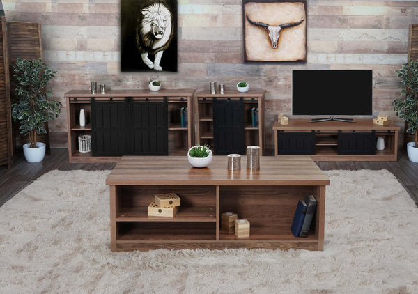 Wohnzimmerset TV-Rack Sideboard Kommode Couchtisch Industrial braun
