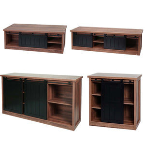 Wohnzimmerset TV-Rack Sideboard Kommode Couchtisch Industrial braun