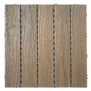 WPC Gartenfliese 1m2 JAM-E19 Holzoptik 4x je 50x50cm