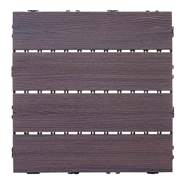 WPC Gartenfliese 1m2 JAM-E20 Holzoptik 11x je 30x30cm