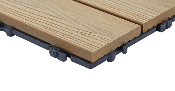 WPC Gartenfliese 1m2 JAM-E20 Holzoptik 11x je 30x30cm
