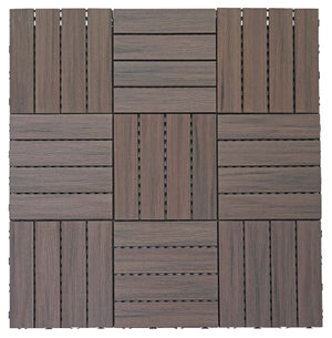 WPC Gartenfliese 1m2 JAM-E20 Holzoptik 11x je 30x30cm