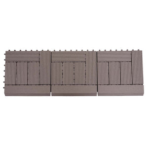 WPC Gartenfliese Rhone + Abschluss Holzoptik 1m2 Premium versetzt