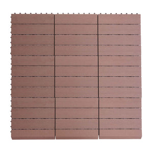 WPC Gartenfliese Rhone + Abschluss Holzoptik 1m2 Premium waagrecht