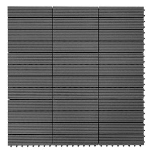 WPC Gartenfliese Rhone Holzoptik 1m2 Basis anthrazit linear