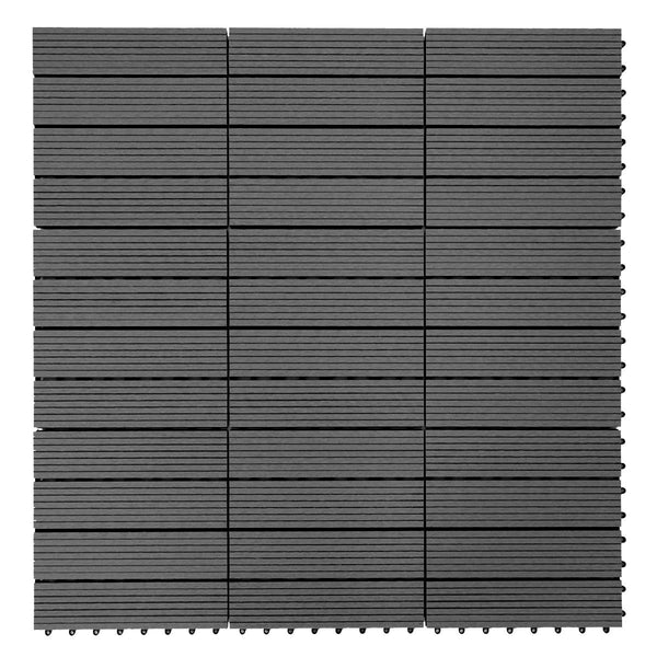 WPC Gartenfliese Rhone Holzoptik 1m2 Premium anthrazit linear
