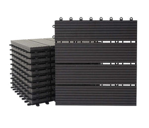 WPC Gartenfliese Rhone Holzoptik 1m2 Premium anthrazit linear