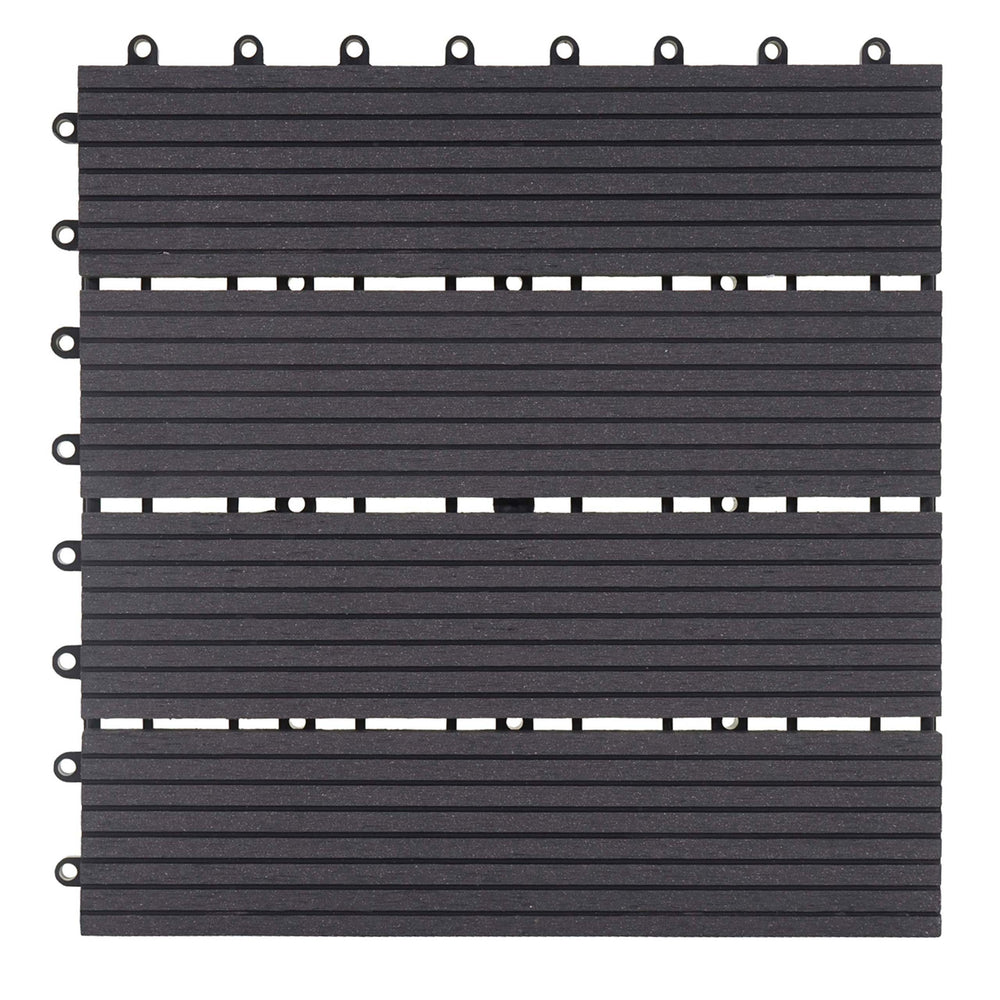 WPC Gartenfliese Rhone Holzoptik 1m2 Premium anthrazit linear