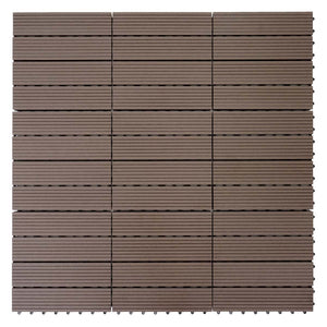 WPC Gartenfliese Rhone Holzoptik 1m2 Premium coffee linear