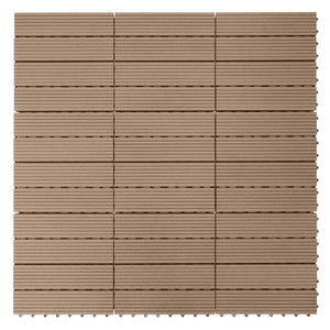 WPC Gartenfliese Rhone Holzoptik 1m2 Premium teak linear