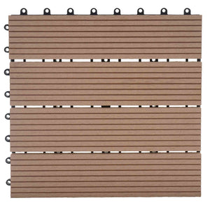 WPC Gartenfliese Rhone Holzoptik 1m2 Premium teak linear