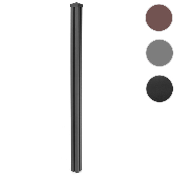 WPC-Pfosten Sarthe Zaun Stecksystem 1,88m anthrazit