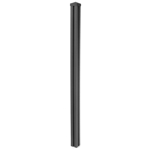 WPC-Pfosten Sarthe Zaun Stecksystem 1,88m anthrazit