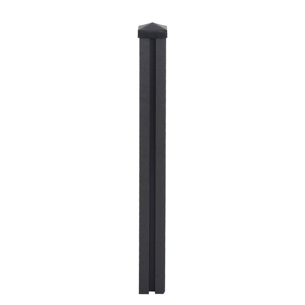 WPC-Pfosten Sarthe Zaun Stecksystem 98cm anthrazit
