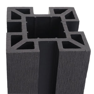 WPC-Pfosten Sarthe Zaun Stecksystem 98cm anthrazit