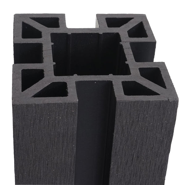WPC-Pfosten Sarthe Zaun Stecksystem 98cm anthrazit