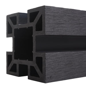 WPC-Pfosten Sarthe Zaun Stecksystem 98cm anthrazit