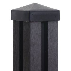 WPC-Pfosten Sarthe Zaun Stecksystem 98cm anthrazit