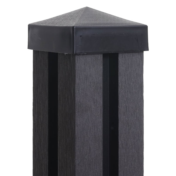 WPC-Pfosten Sarthe Zaun Stecksystem 98cm anthrazit