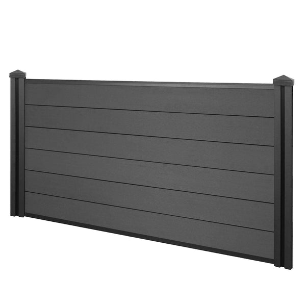 WPC-Pfosten Sarthe Zaun Stecksystem 98cm anthrazit