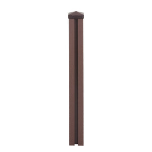 WPC-Pfosten Sarthe Zaun Stecksystem 98cm braun