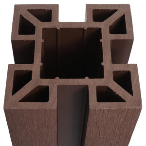 WPC-Pfosten Sarthe Zaun Stecksystem 98cm braun