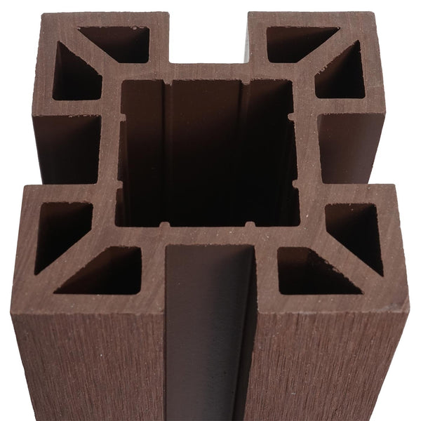 WPC-Pfosten Sarthe Zaun Stecksystem 98cm braun