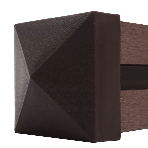 WPC-Pfosten Sarthe Zaun Stecksystem 98cm braun