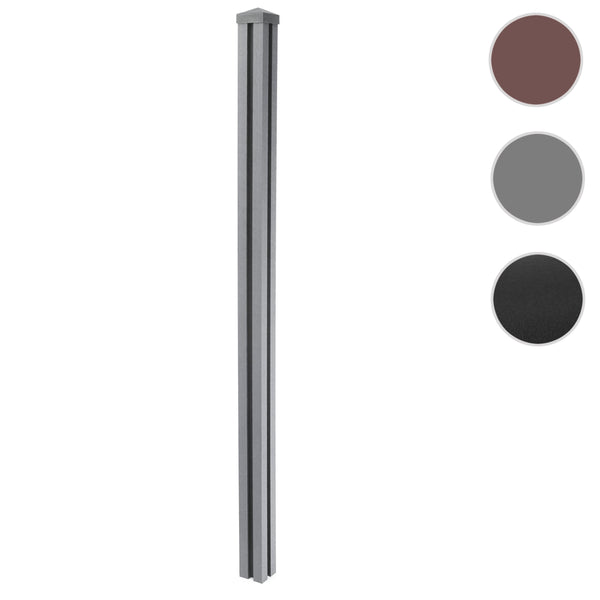WPC-Pfosten Sarthe Zaun Stecksystem 1,88m grau