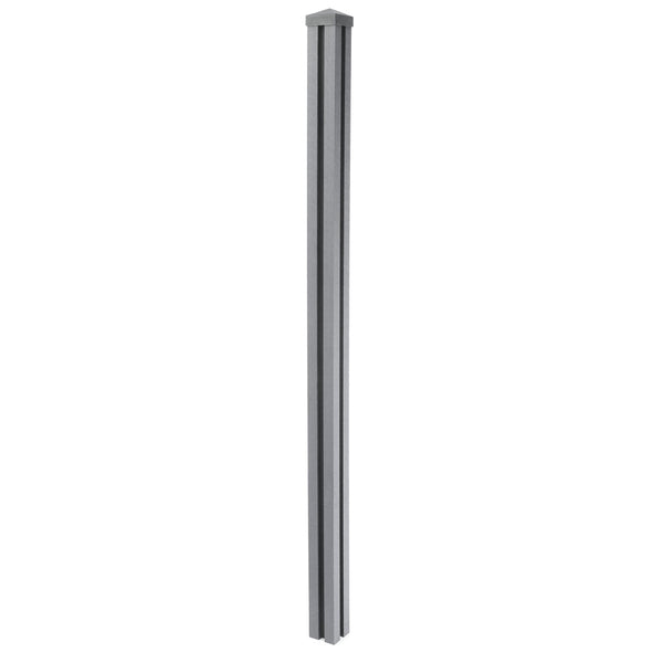 WPC-Pfosten Sarthe Zaun Stecksystem 1,88m grau