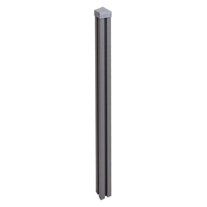 WPC-Pfosten Sarthe Zaun Stecksystem 240cm grau